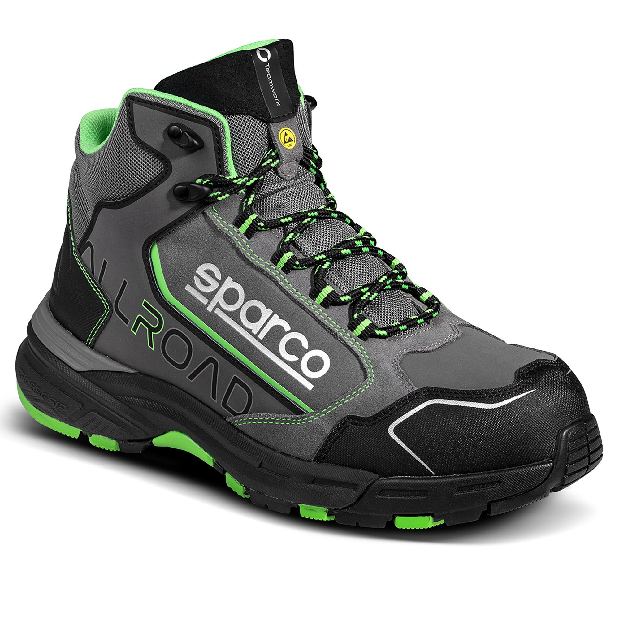 Sparco Nitro S3 SRC Scarpe Antinfortunistiche da lavoro, nero verde fluo  TG.38